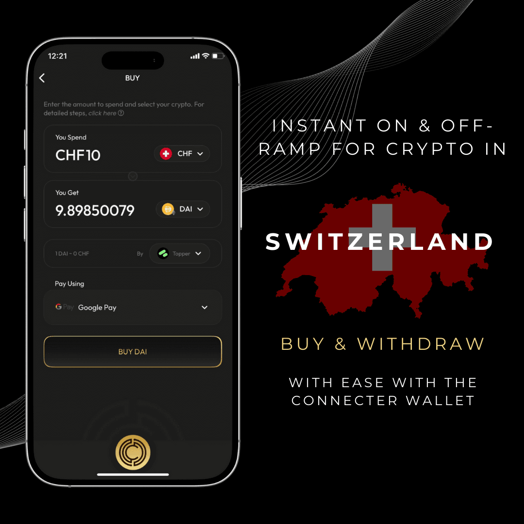 The Connecter Wallet — Buy & Sell Bitcoin, Ethereum & Cryptocurrency in Switzerland
