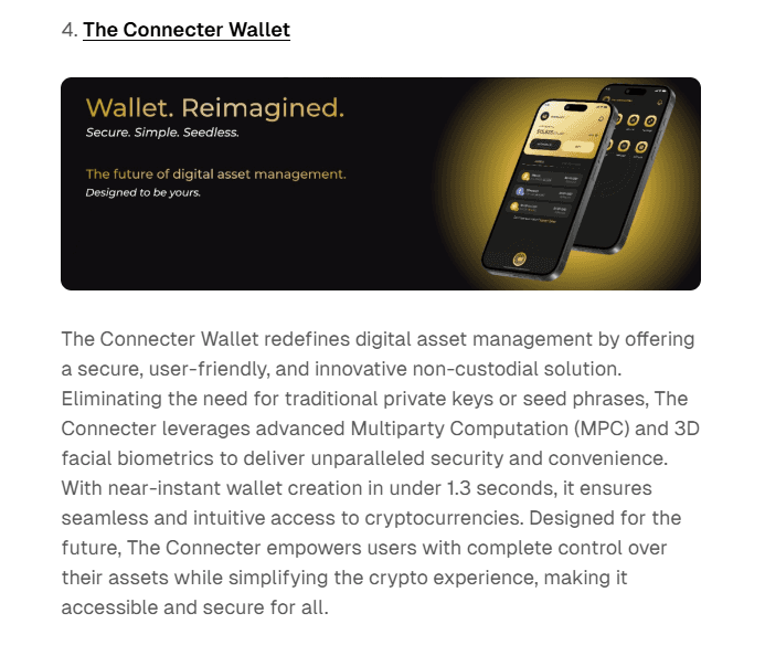 The Connecter Wallet Featured as a “Project Spotlight”🚀